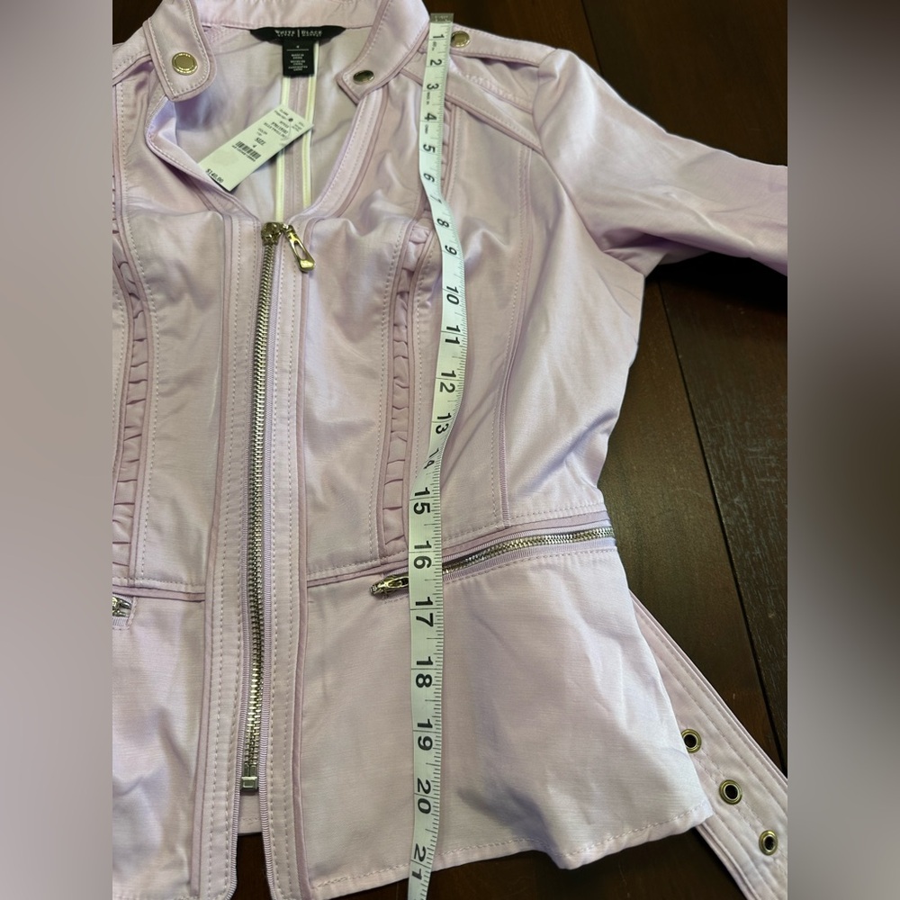 NWT White House Black Market Elegant Lavender Belted Jacket - Picture 14 of 16